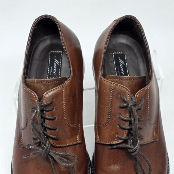 Marco Vittorio Plain-Toe Dress Shoe Men Sz 7.5 Brown Lace Made In Italy Preowned main image 13